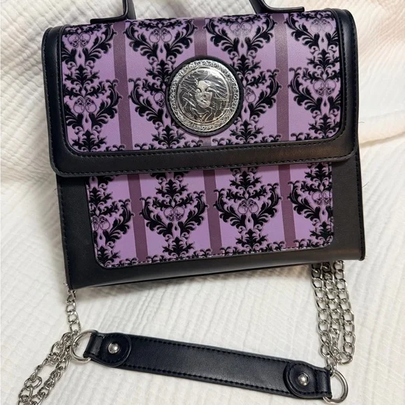 🖤💜 Disney Haunted Mansion Dress, Ears & Purse Set – Excellent Condition 💜🖤 - Picture 5 of 12